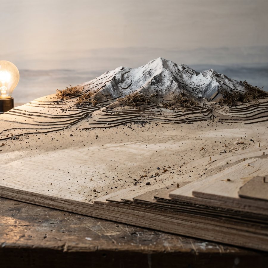 Um monte nevado montado como maquete de relevo: o capítulo 10 conta cada busca ao Ararate, com nome e ano.